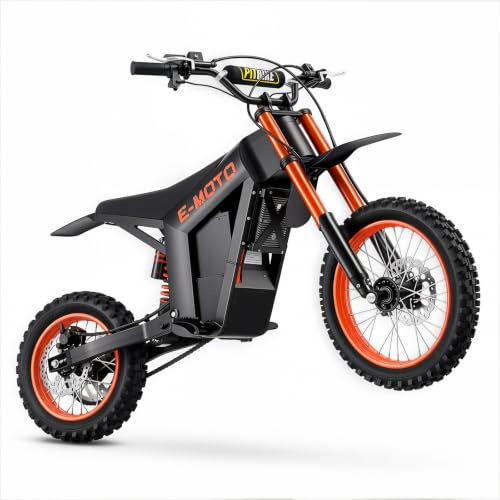 Longxynous Electric Dirt Bike,14/12 Inch Fat Tyre Off Road Electric Moutain Dirt Bike with 48V-30AH Battery, 45-Mile Range 3 Speed Electric Bike with Dual Shock Absorbers