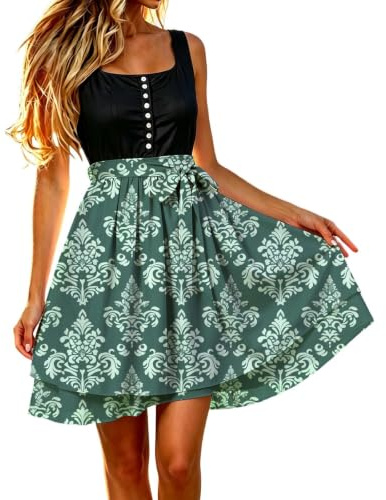 Dirndl förkläde dirndlförkläde individuellt med rosett dirndlförkläden kostymmode kostymförkläde med knytband, traditionell kjol dam för bayersk oktoberfest outfit