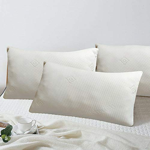 British Home Bedding Visco Elastic Memory Foam Pillow With Free Pillow Protector Pack of 2,4,6 (4)
