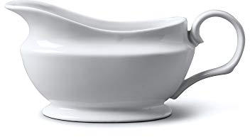 WM Bartleet & Sons 1750 T404 Salsiera tradizionale in porcellana, bianco, 240ml