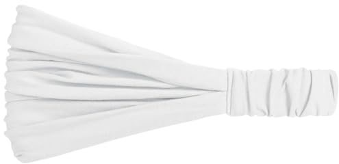 Cinta para la Cabeza para Mujeres Modernas | Bandana veraniega | Deportiva y a la Moda en Blanco | Pañuelo para la Cabeza de Talla única (52-60 cm)