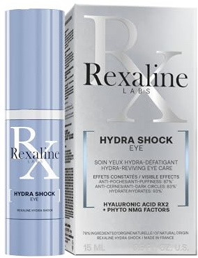 Rexaline – Hydra Shock Augencreme – Hochfeuchtigkeitsspendende Anti-Falten & Anti-Augenringe Pflege für Damen & Herren – Mit Hyaluronsäure – 15 ml