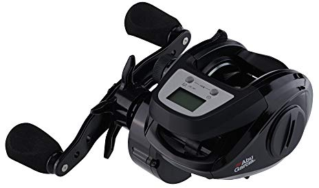 Abu Garcia Max Digital Schnurzähler Low Profile Baitcast-Rolle, Größe 50LP (1498728), Kohlefaser-Sternzug, max. 9 kg, langlebig, leicht und stark, schwarz