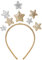 WLLHYF Glitter Star Headband Weihnachten Party Haarbänder für Frauen Prinzessin Glitter Crown Haar Accessoire für Kinder Erwachsene Urlaub Halloween Festival Geburtstag Party (Gold)