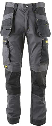 DEWALT Men's Fairhaven Pro-Stretch, Slim Fit, Holster Pocket Work Trousers, Grey, W36/L31