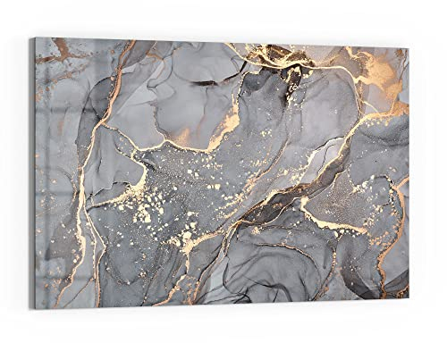DEQORI Glas-Magnettafel | 90x60 cm groß | Motiv Elegantes Marmormuster | Memo-Board aus Glas | Magnetboard inkl. Magnete, Stift & Tuch für Küche & Büro | Tafel magnetisch & beschreibbar