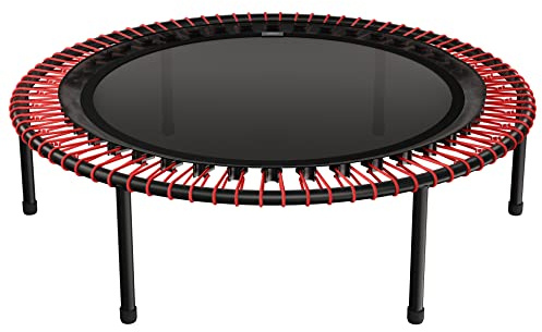 bellicon Trampolín de fitness de 125 cm (rojo) | Patas de tornillo estables y suspensión de repetición de hasta 120 kg (grueso) | Marco de 3 piezas | Fabricado en Alemania