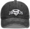 Baseballkappe mit christlichem Jesus-Kreuz, verstellbar, gewaschen, Sport, Outdoor, Glaube, Hoffnung, Snapback, Schwarz, Einheitsgröße