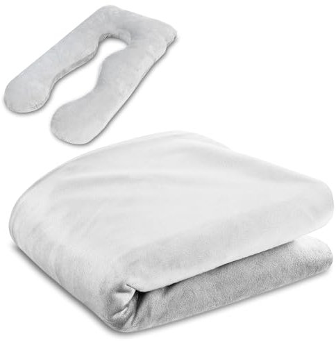 Funda para Almohada embarazo 135cm – Cojin para dormir de lado Perfecta para mejorar el descanso Aliviar la espalda y piernas Ideal para maternidad Forma en U