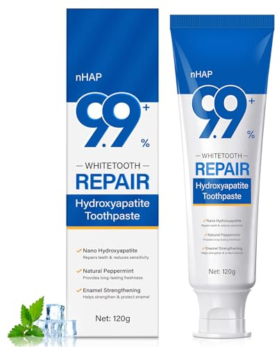 Hydroxyapatite Toothpaste for Enamel Protection, Fluoride-Free Formula with Gentle Mint, Daily Protection for Sensitive Teeth, Improve Oral Health Long-Lasting Fresh Breath