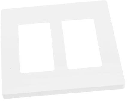 HOMSFOU Placa De Cobertura Doble De Pc Blanca Para Interruptores De Luz Tornillos, Resistente Al Desgaste, Para Decoración De Pared El Hogar, Funcionalidad Eléctrica Múltiple, Instalación Sencilla