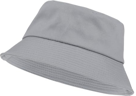 Yolev Fischerhut Damen Eimerhut Einfarbig Sonnenblende Bucket Hat mit UV Schutz Sonnen Hut Grau Faltbar Sommer Outdoor Sporthut Anglerhut Herren