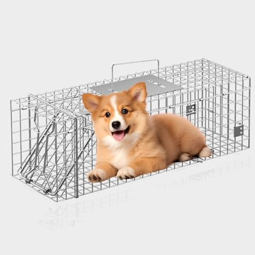 Jaula Trampa For Animales Vivos, Jaula For Roedores con Pedal Flexible For Mapaches, Castores, Marmotas, Zorros, Armadillos, Zarigüeyas, Zorrillos Y Ardillas Listadas.(108 * 40 * 45cm)