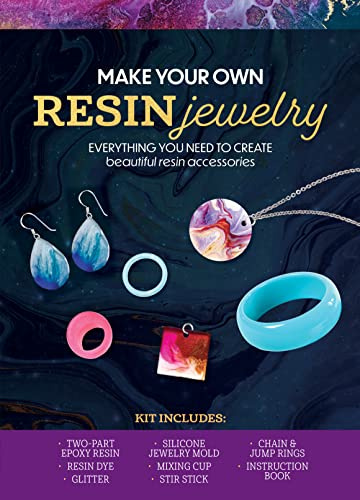 Make Your Own Resin Jewelry: Everything You Need to Create Beautiful Resin Accessories - Kit Includes: Two-part Epoxy Resin, Resin Dye, Glitter, ... Stick, Chain and Jump Rings, Instruction Book