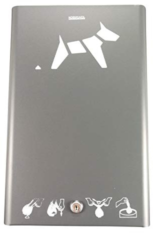 ROSSIGNOL Hygeca Hundekotbeutelspender aus Stahl zur Wandmontage in 5 Farben, Farbe:Anthrazitgrau matt