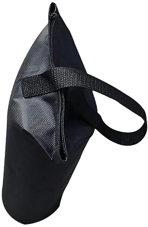 Sosoport Bolsa De Arena a Prueba De Viento para Toldo Plegable Exterior, 15x40 Cm, Tela Oxford Resistente Negra, Saco para Camping y Cenadores Al Aire Libre