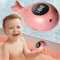 WYFCR Badewannenthermometer, Bad Thermometer, Temperaturanzeige auf LED-Bildschirm, Nette Walform, Temperatur Warnung Zeit Anzeige Nette Cartoon Baby Badewanne Thermometer Cartoon für Kinder (rosa)