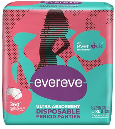 Inkontinenz Pants für Damen - 10 x Inkontinenzeinlagen - Wiederverwendbare und Feuchtigkeitsbeständige - Gr. L-XL (70-115 cm)