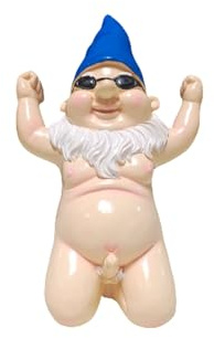 Heuvcnsr Funny Garden Gnomes Outdoor Statues,Funny Garden Gnome Outdoor Statues Naughty Sculpture Decoration for Indoor Lawn Yard.