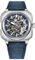 TAYSHILEY Pagani Design Luxus Herren Automatik Mechanische Uhr Edelstahl 50m Wasserdicht Sportuhr Saphirglas Lederband Band Geschenk Uhr, blau, Klassisch