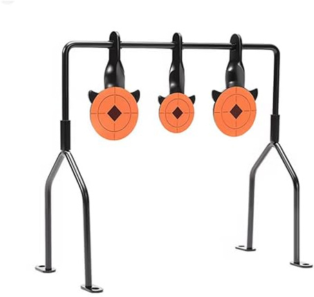 Cibles sur Support-Cibles -Tir Pistolet, Carabine, Carabine Air Comprimé, Cible Carabine à Plomb,Spot de TIR à Réarmement Automatique par Le Balancement-Cible Mobile-Cible plinking-Cible basculante-