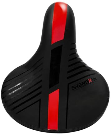 Ronyme Sella per Bici da Uomo e da Donna, Accessori per Ciclismo, di Ricambio, Resistente all'Usura, Facile da installare, per Bici da Strada e Mountain, Rosso
