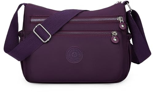 MLPKOI Borsa Donna Tracolla Media, Multitasche in Borsa a Spalla, Borse Tracolla Donna, leggera e Regolabile, Crossbody di Grande Capacità con Multitasche, per Lavoro Sportiva Scuola Viaggio