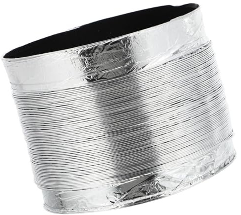 Alipis Manguera de Ventilación de Cocina de Aluminio Flexible Doble Capa 120 MM X 2 Metros Conducto Extensible Resistente para Secadora y Salida de Aire Tubo de Escape Durable Fugas
