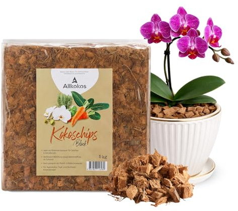 Allkokos 1x5kg hochwertige Kokoschips für Pflanzen & Blumen
