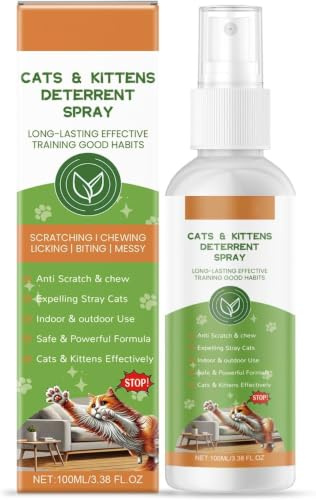 Uzionoie Spray Disuasivo para Gatos,Spray Antiarañazos Gatos,Corrección De Comportamiento De Mascotas,Protege Sofás y Mobiliario,100ML