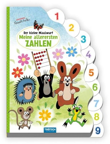 TRÖTSCH - Der kleine Maulwurf Pappbilderbuch mit Register Meine allerersten Zahlen: Entdeckerbuch Beschäftigungsbuch Spielbuch Bilderbuch (Ab 3 Jahren)