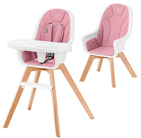 kk Kinderkraft Trona de Bebé TIXI, Silla Alta, Ergonómica, Ajustable, Rosa