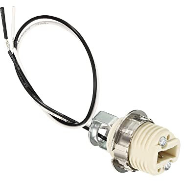 PATIKIL G9 Leggero Base Presa Kit, 1pz 10 Lunga Filo sistemi Ceramica Lampada Supporto Base con Presa oring Smontaggio Strumento, Bianco