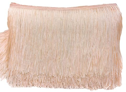 20 cm x 4 m - Bordure franges - Ruban dcoratif - Frange de danse - Frange coupe en soie - Pour la couture, le bricolage, les vtements, la lingerie, les costumes, les rideaux, la dcoration, le mousseux