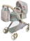 3 in 1 Puppenwagen Provenza DeCuevas 81745, Türkis/Rosa