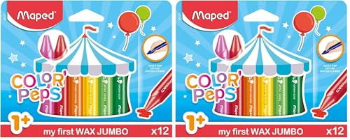 Maped MapedColor'Peps My First Jumbo Wax Crayons (Age 2+) (Pack of 2)