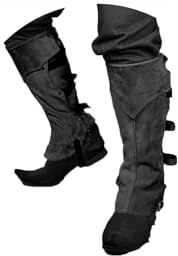 tinetill Scaldamuscoli da Uomo Medievale Vintage Gothic Steampunk Gambe Ghette Vintage Scaldamuscoli Scarpe Halloween Cosplay