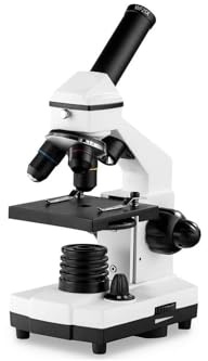 Kit de microscopio Compuesto biológico, Sistema iluminación Dual LED 100X-2000X con portaobjetos, Herramienta educativa for el hogar y la Escuela