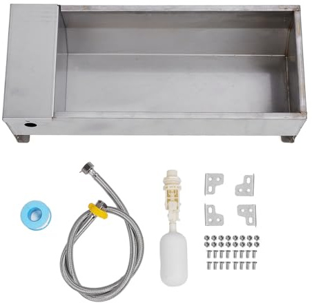 Abrevadero automático para Ganado, Cuenco de Bebida para Animales de Acero Inoxidable con llenado automático, Apto para Pollos, Patos, Vacas y ovejas; Bebedero automático de Gran