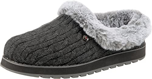 Skechers Women's Keepsakes - Ice Angel Low Top Slippers, Grey Charcoal, 4.5 UK