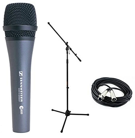 Sennheiser E835 Dynamic Handheld Vocal Mic with Stand & Cable Performance Kit