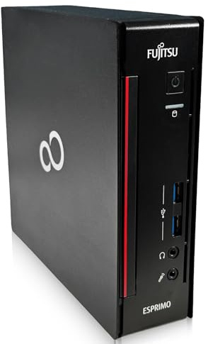 Fujitsu Esprimo Q556/2 - Schneller Mini PC mit Intel Core i5 6500T - Silent Business Office Computer + Multimedia Rechner bis zu 3,1 GHZ - 8GB DDR4 RAM - 512GB SSD - inkl Win 11 Pro + Greed Mousepad