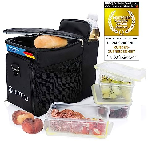 Dimono® Kylväska Picknick 15 L - Isolerad Lunchväska med 3 Lådor