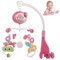 Cot Mobile for Babies, Baby Mobile for Crib, Hanging Projection Mobile with Music Box, Timing Function, Musical Mobile for Baby, Gifts for 0-12 Months Newborn (Pink)