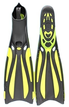 Aletas de Buceo Correas de Aleta de Buceo Aletas Zapatos de natación for Adultos Snorkeling Monofin Aletas de Buceo ( Color : Yellow Black , Size : (44-45) )