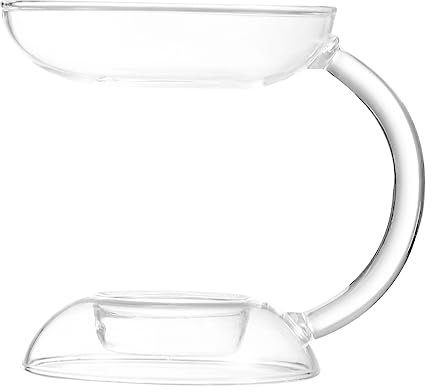 Holibanna 1pezzi Bruciatore Olio Essenziale in Vetro Porta Tealight Aromaterapia Per Casa e Ufficio Lampada Profumata Decorativa Per Yoga Meditazione e Ambienti Calmi