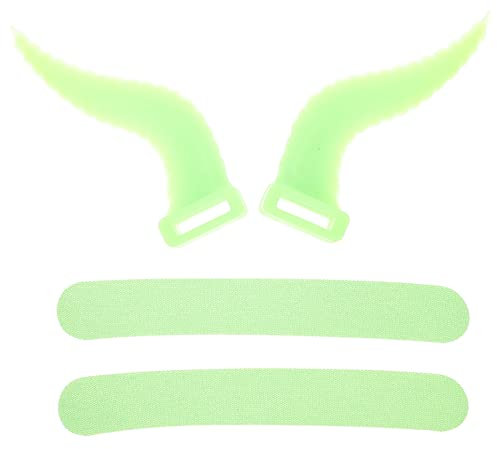 NUOBESTY Silicone Ox Horn Headphone Ornaments with Hook and Fastener, Easy Installation Wireless Headphones Decoration for Halloween and Cosplay Party Accessories