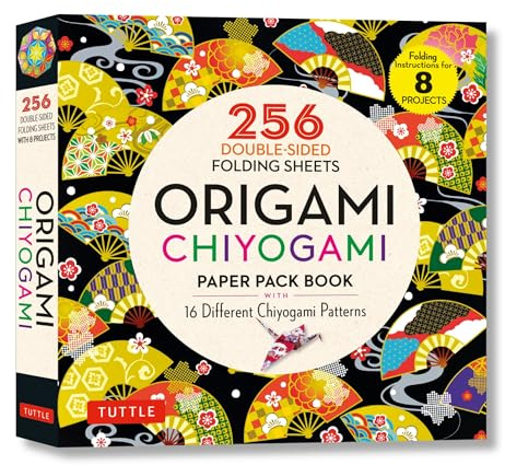 Origami Chiyogami Paper Pack Book: 256 Double-Sided Folding Sheets (Includes Instructions for 8 Projects): 256 Double-Sided Folding Sheets (Includes Instructions for 8 Models)