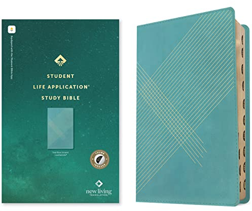 NLT Student Life Application Study Bible, Filament Enabled Edition (Red Letter, Leatherlike, Teal Blue Striped, Indexed): New Living Translation, Teal ... Leatherlike, Filament Enabled: Red Letter