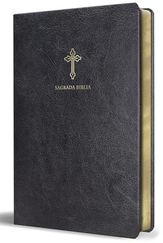 Biblia Católica en español. Símil piel negro, tamaño compacto / Catholic Bible. Spanish-Language, Leathersoft, Black, Compact